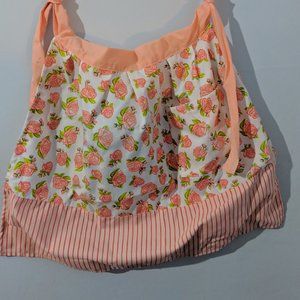 🎉 Pink and White Rose Floral Waist Apron with Single Pocket (3/$10)